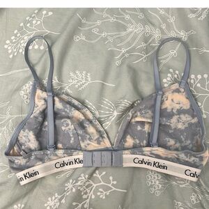 Calvin Klein Tie-Dye Bralette - Gray and Cream